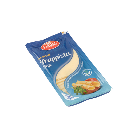 Hajdú zsíros, félkemény, szeletelt trappista sajt 125 g