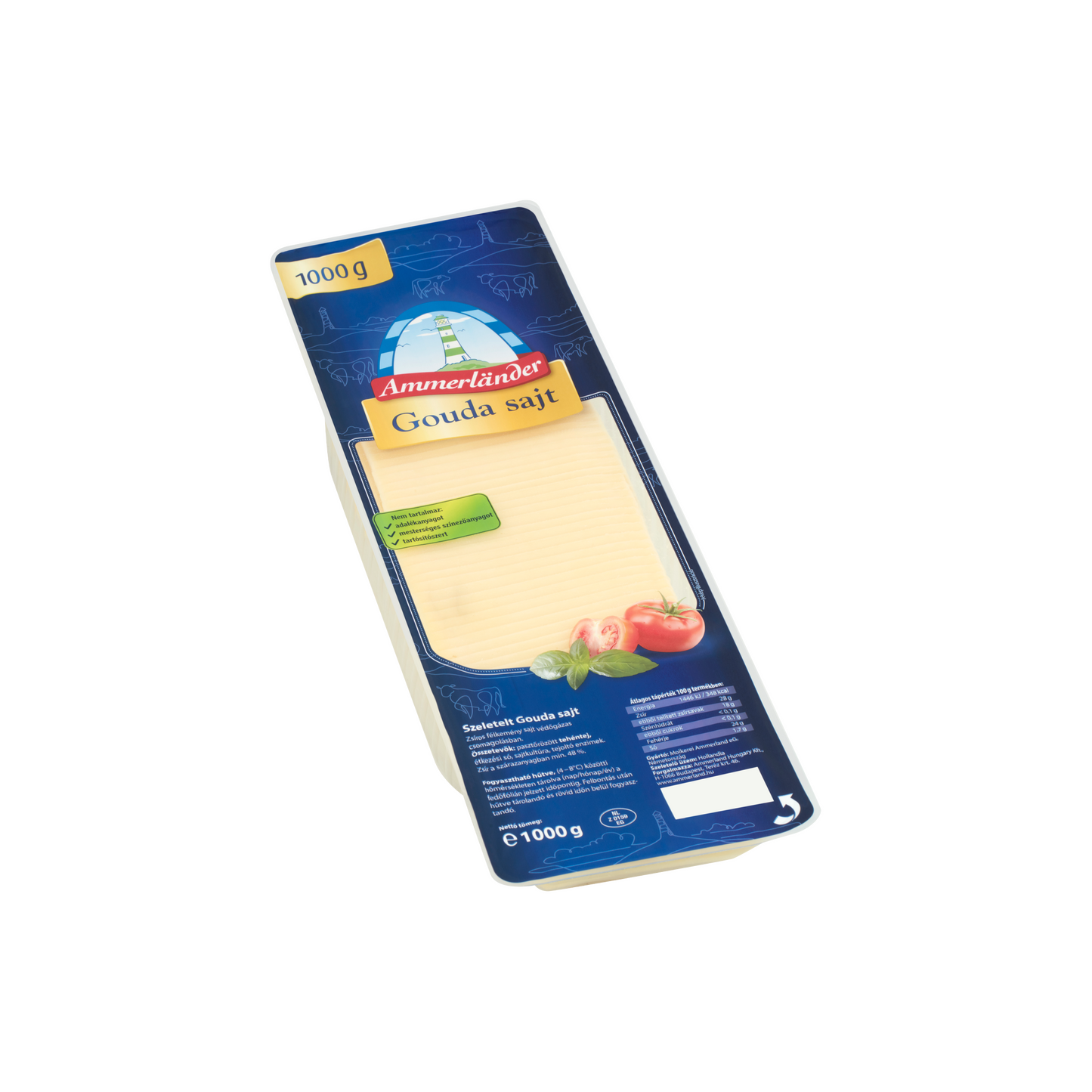 Ammerländer szeletelt gouda sajt 1000 g
