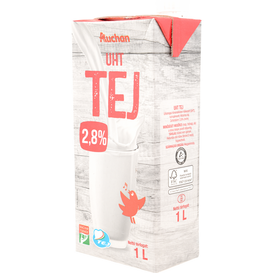 Auchan Kedvenc UHT tej 2,8% 1 l