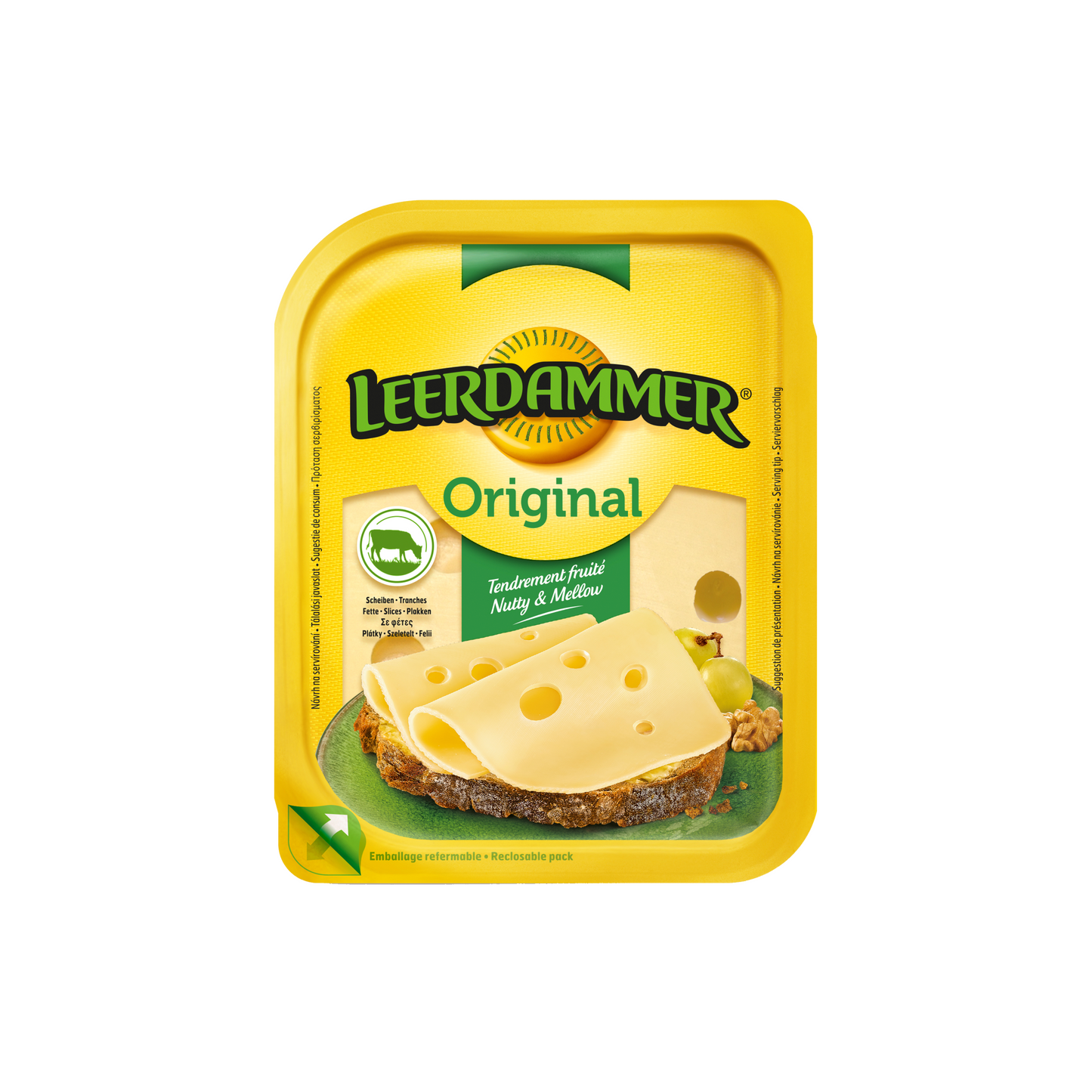 Leerdammer Original laktózmentes, félkemény, zsíros szeletelt sajt 100 g