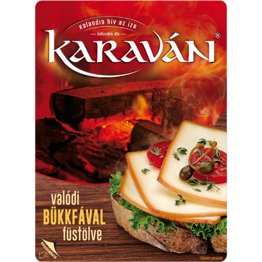 Karaván szeletelt füstölt zsíros ömlesztett sajt 125 g