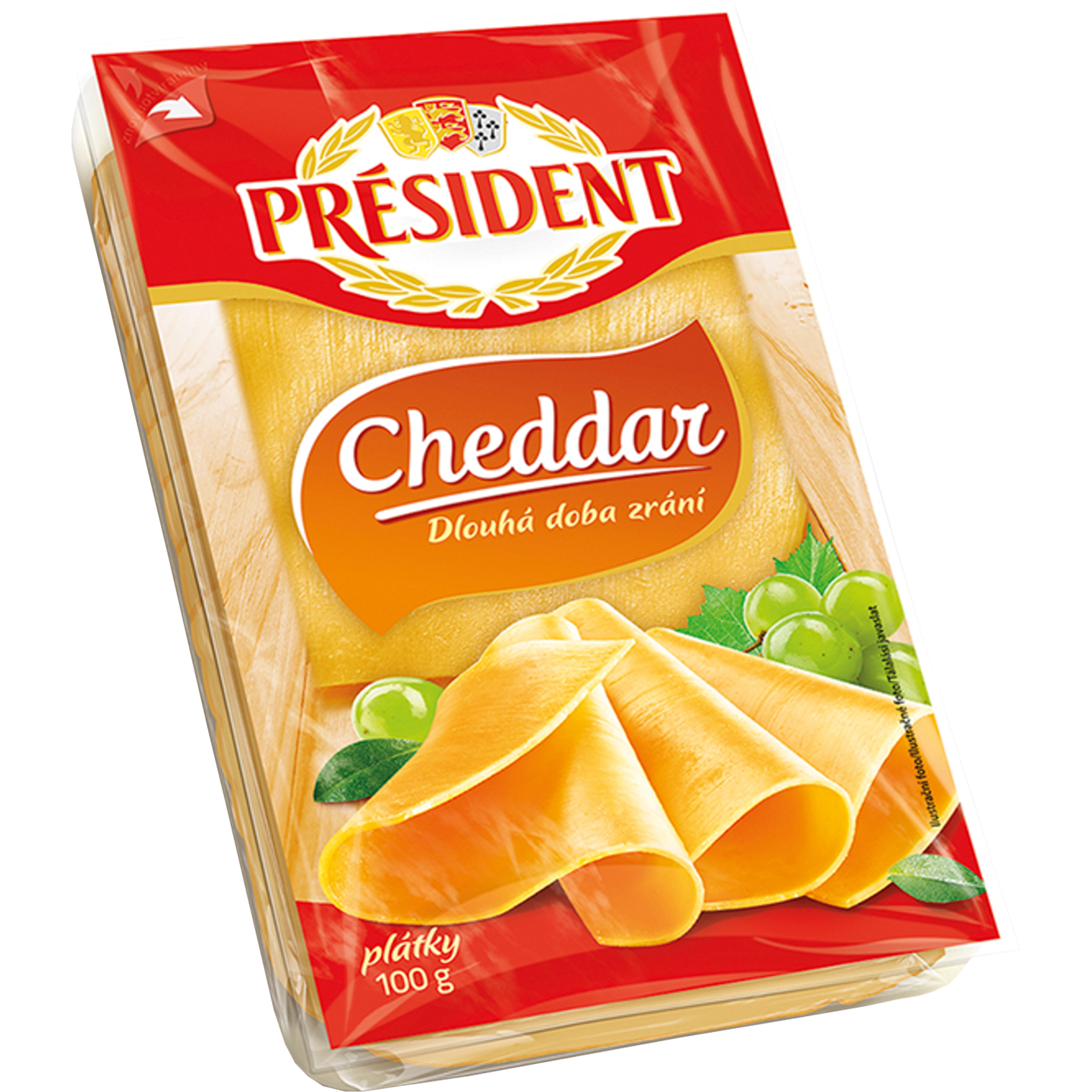 Président Cheddar szeletelt sajt 100 g