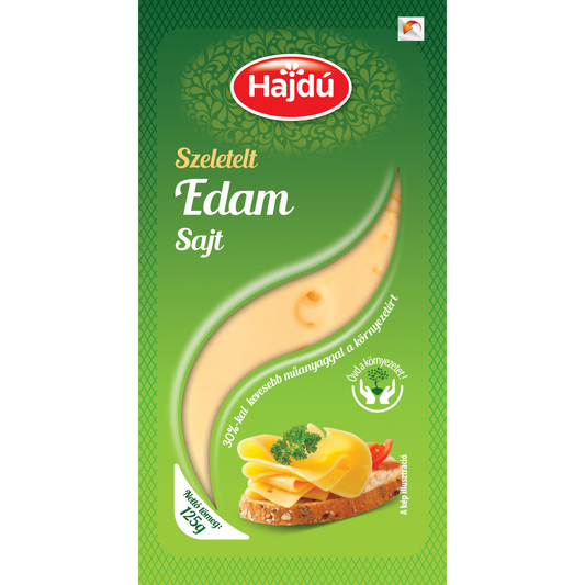 Hajdú szeletelt edam sajt 125 g