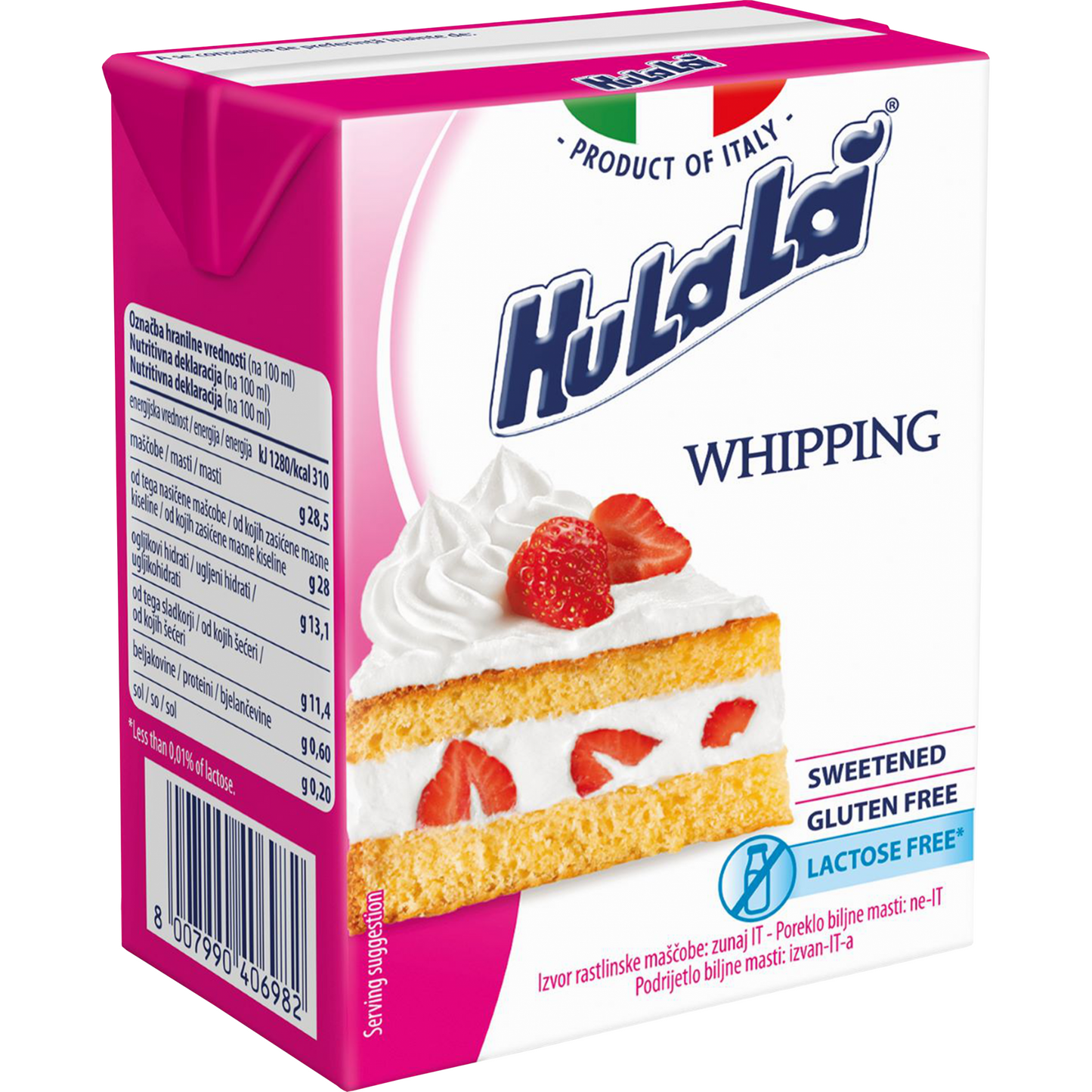 HuLaLá növényi zsír- és olajalapú, édesített UHT habkészítmény 200 ml