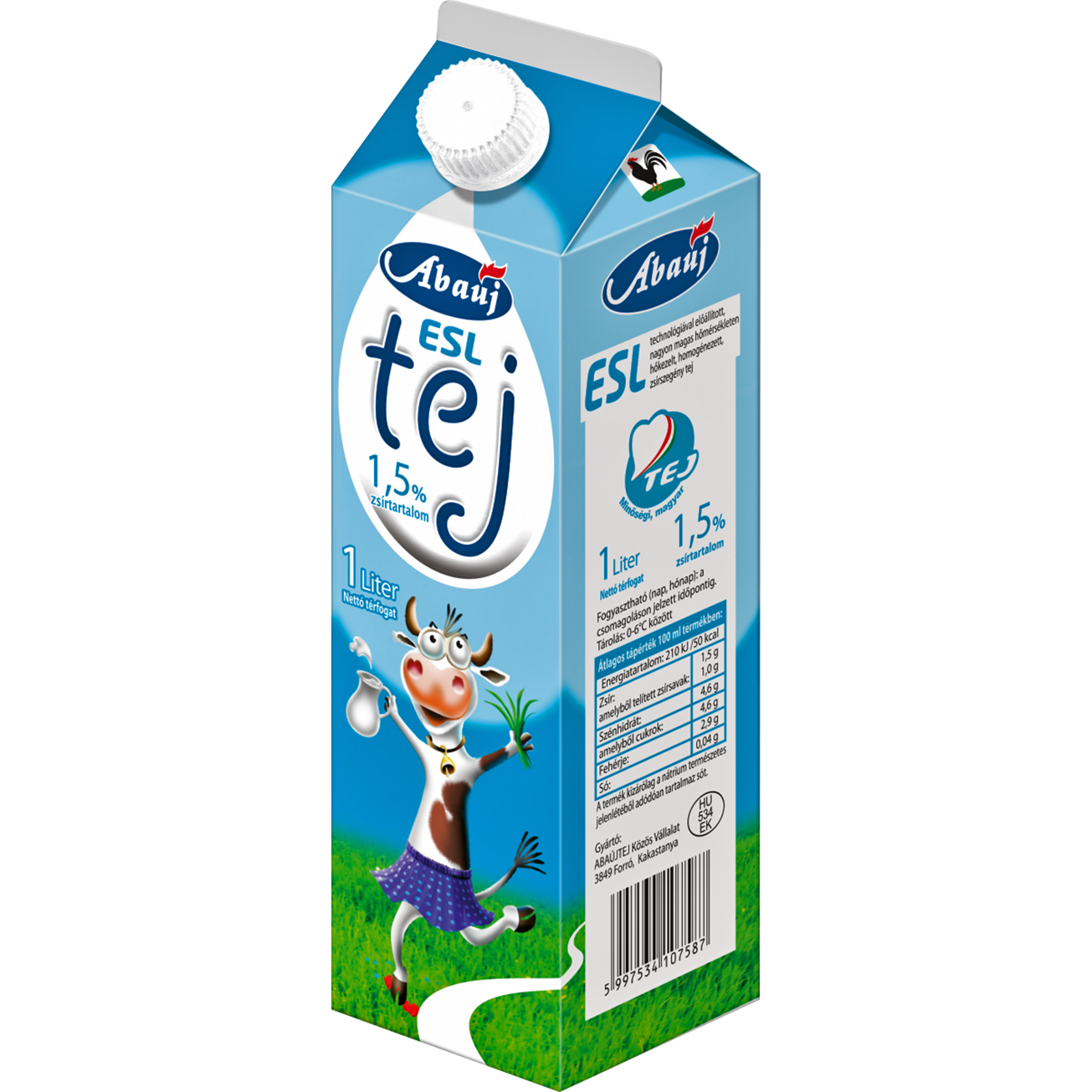 Abaúj  dobozos tej 1,5% 1 l