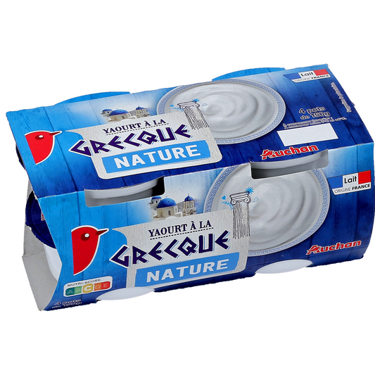 Auchan Kedvenc Natúr görög joghurt 4 x 150 g