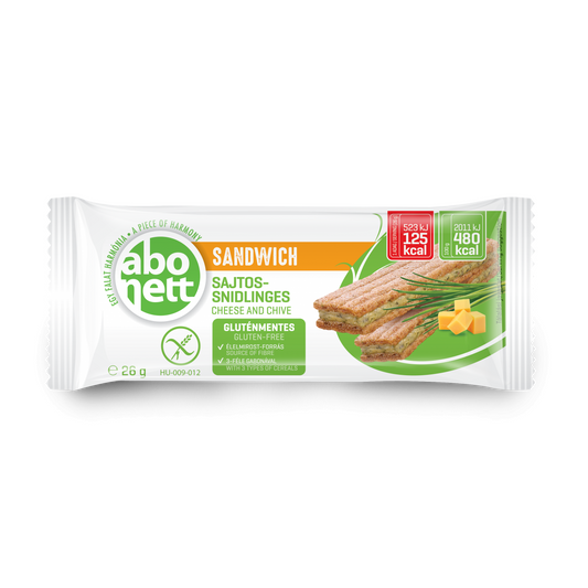 Abonett gluténmentes sajtos-snidlinges szendvics 26 g