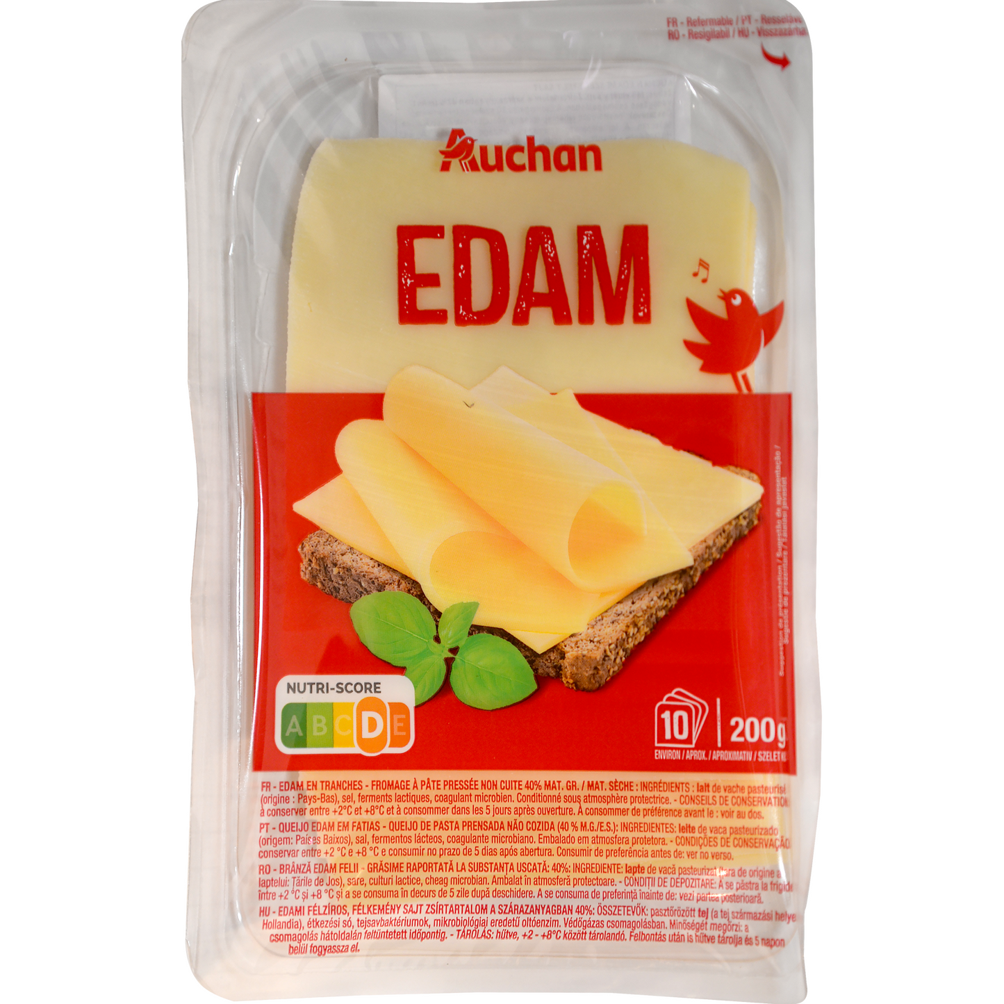 Auchan Kedvenc Edami szeletelt sajt 200 g