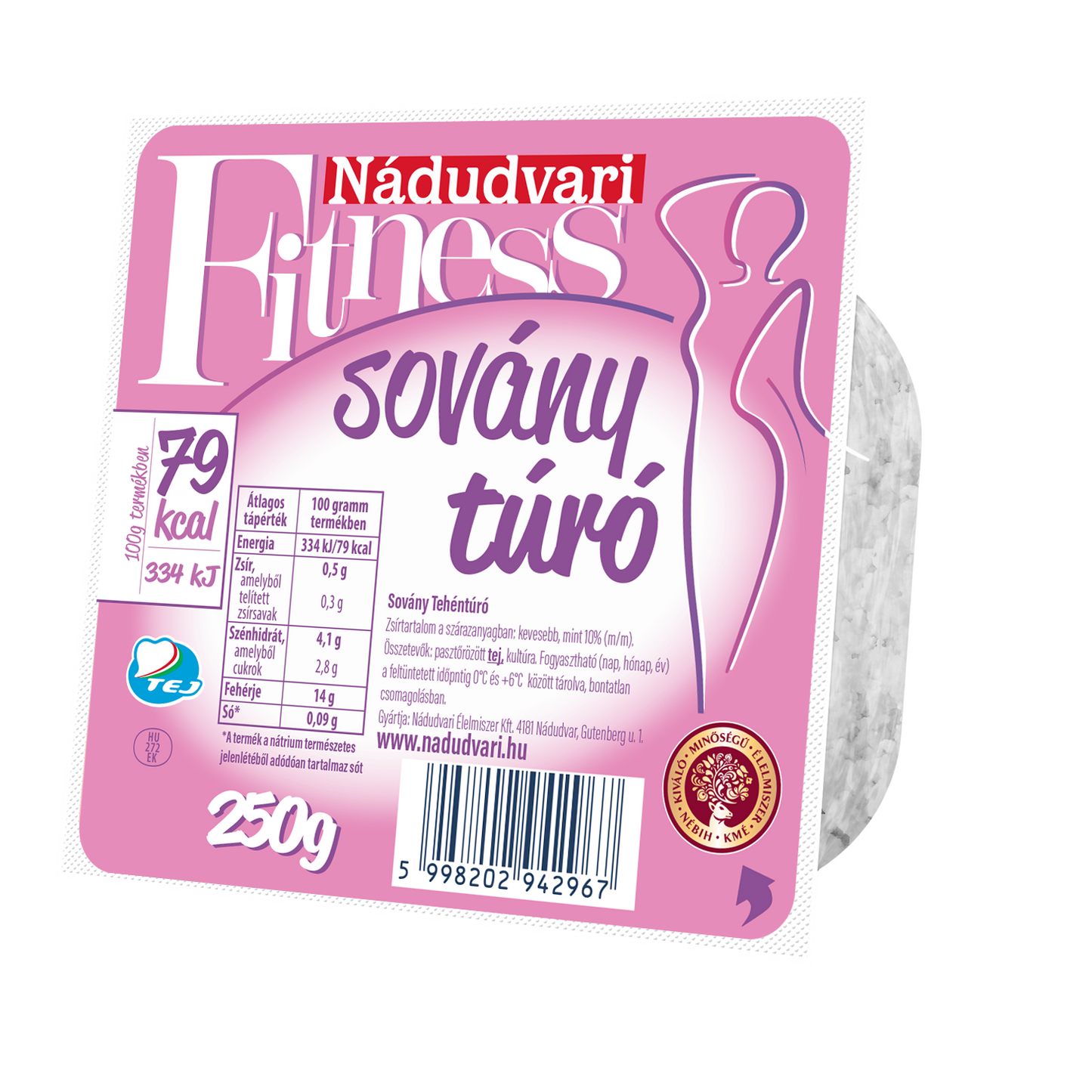 Nádudvari Fitness sovány túró 250 g