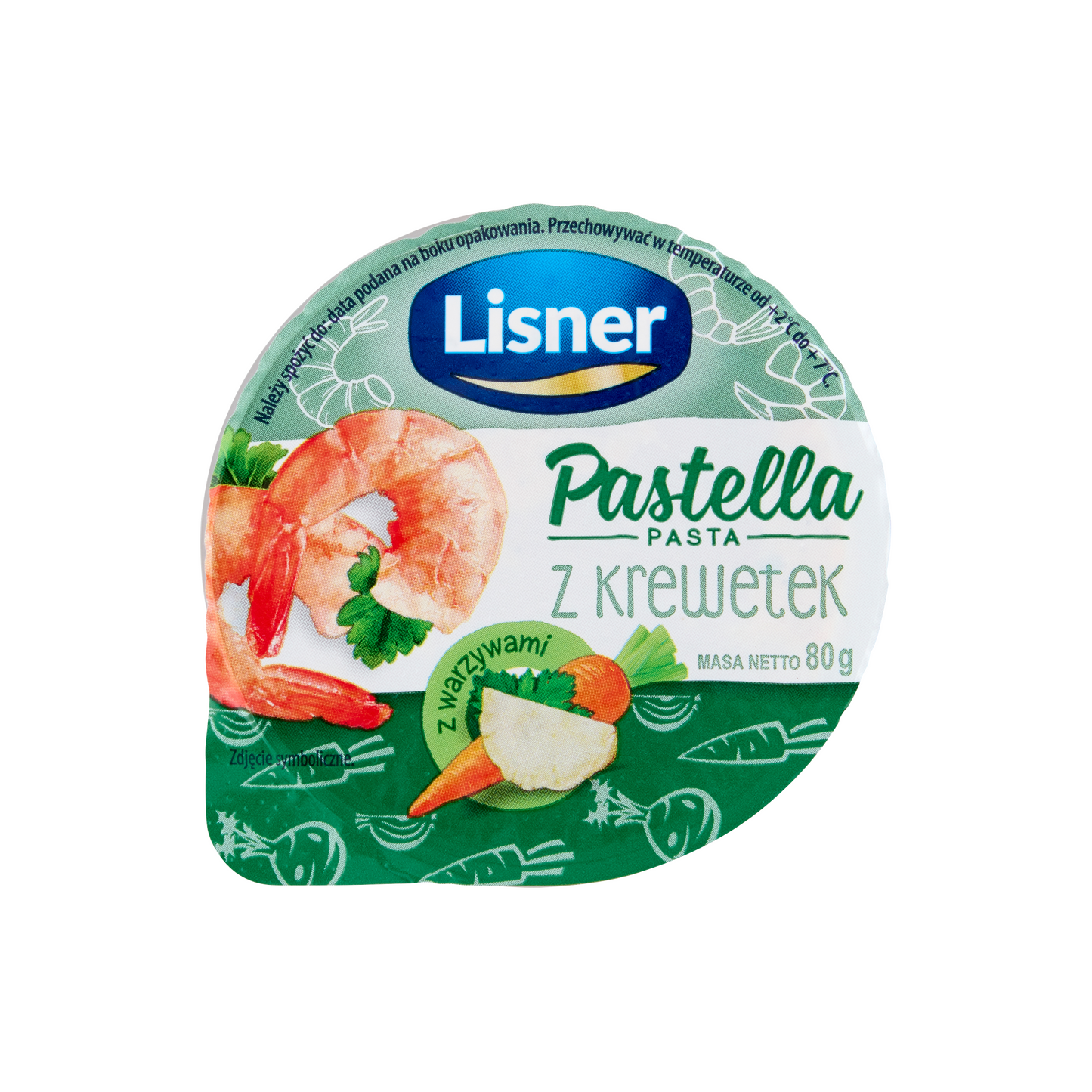 Lisner Pastella hal szendvicskrém garnélarákkal és főtt zöldségekkel 80 g