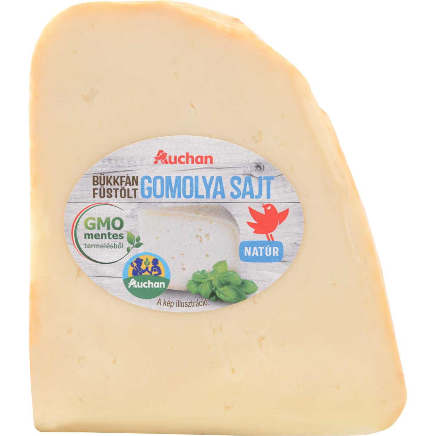 Auchan Kedvenc Gazdától az asztalig füstölt natúr gomolya sajt Ft/kg