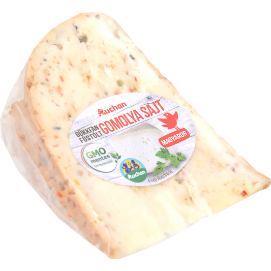 Auchan Kedvenc Gazdától az asztalig füstölt magyaros gomolya sajt Ft/kg