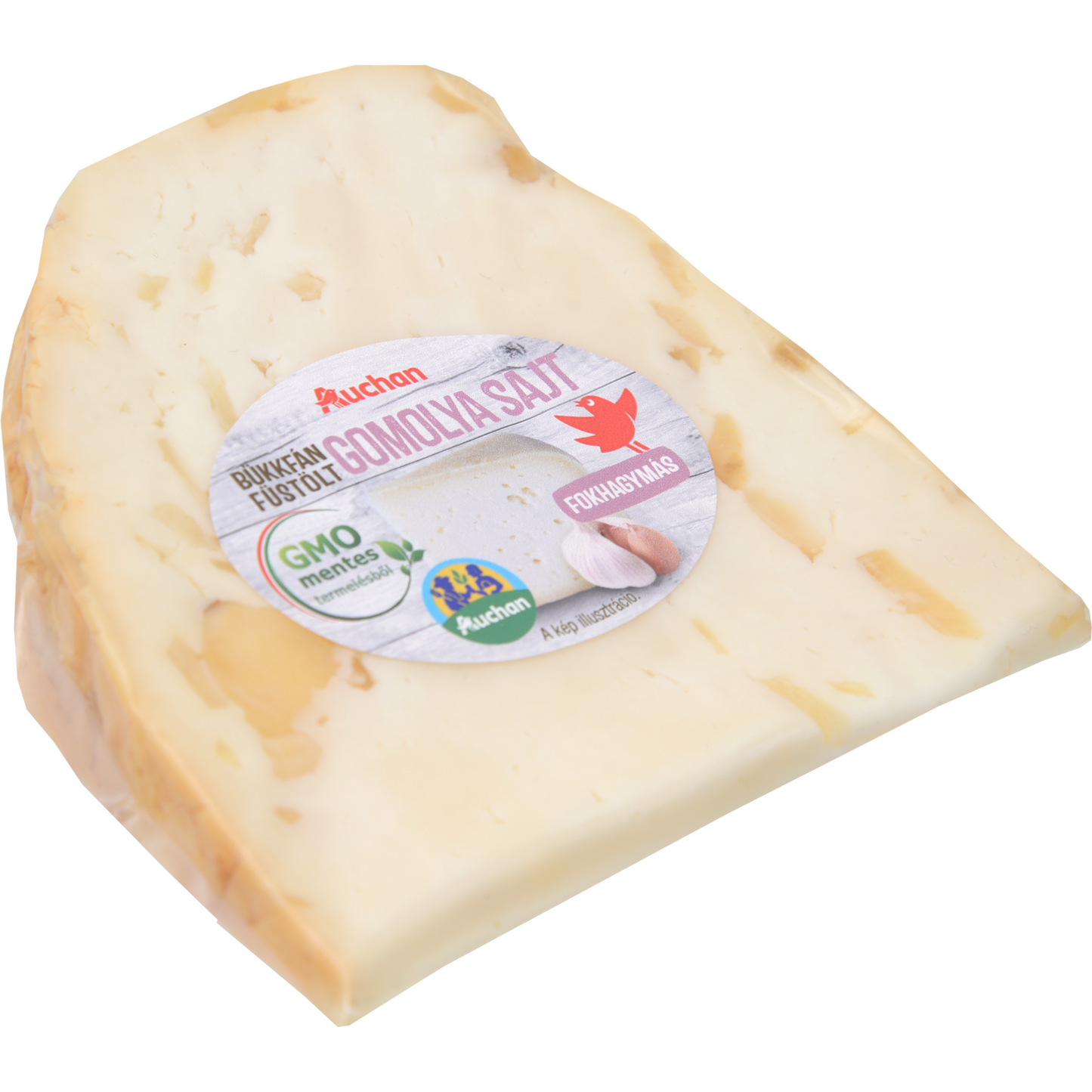 Auchan Kedvenc Gazdától az asztalig füstölt fokhagymás gomolya sajt Ft/kg