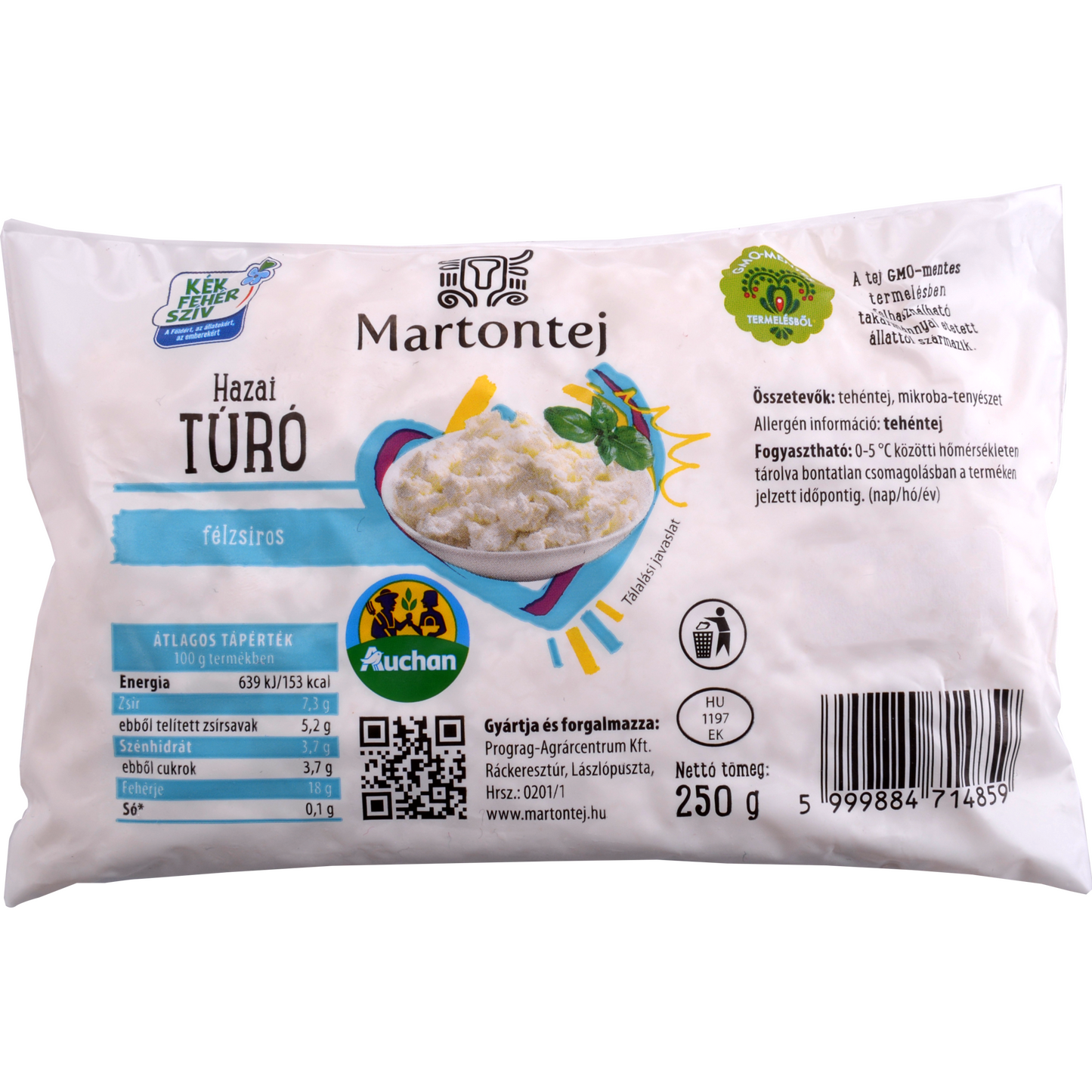 Martontej Hazai túró félzsíros 250 g