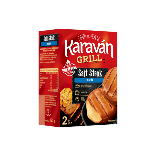 Karaván Grill Sajt Steak natúr füstölt zsíros ömlesztett sajt 2 db 160 g