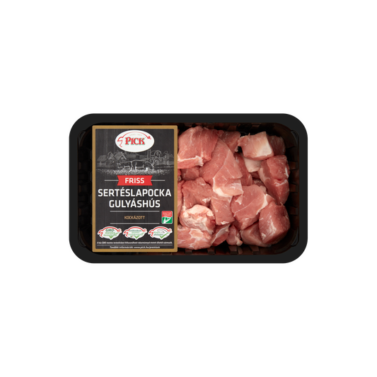 PICK friss kockázott sertéslapocka gulyáshús 600 g