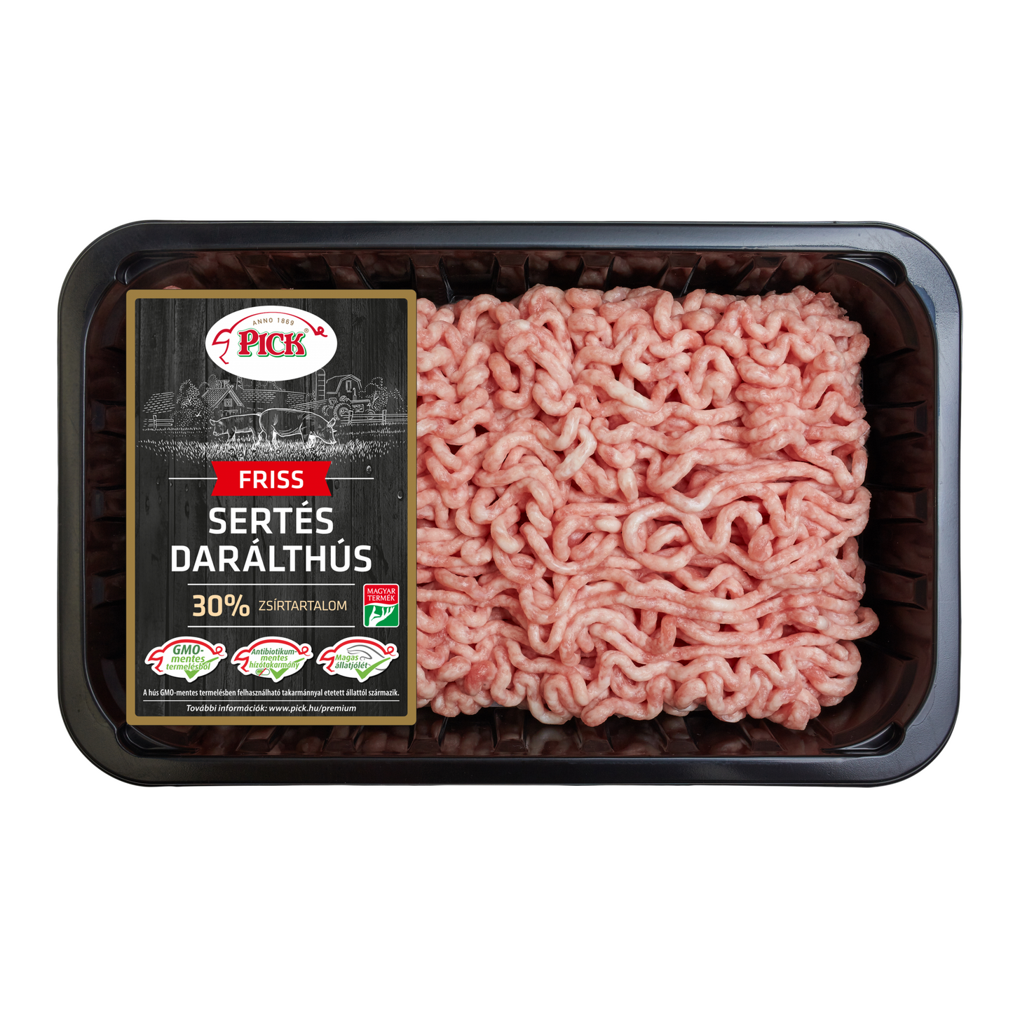 Pick sertés darált hús GMO mentes 30% zsírtartalommal 600 g