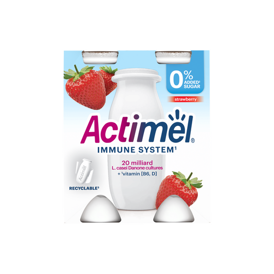 Danone Actimel eperízű sovány joghurtalapú ital édesítőszerekkel 4 x 100 g (400 g)