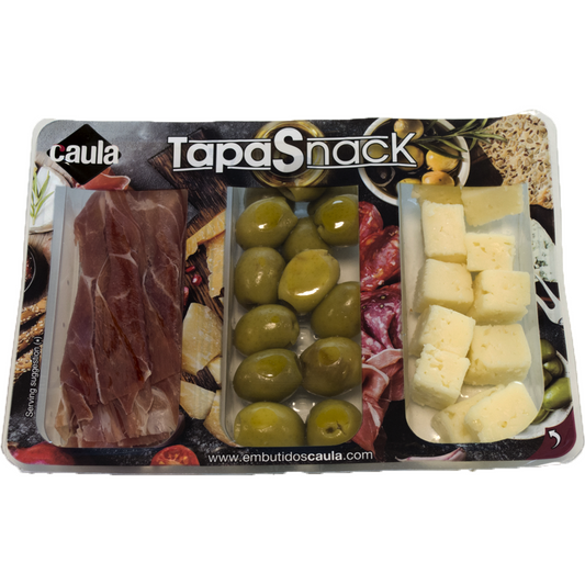 Tapas Snack, Serrano sonka-sajt-olívabogyó tál 120 gr