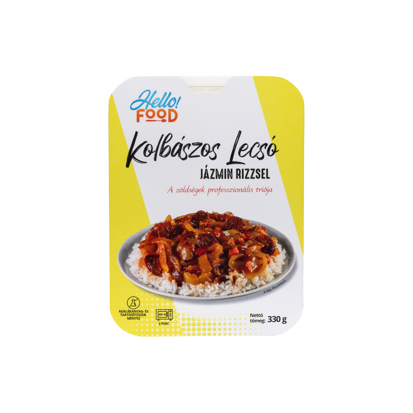 Hello Food kolbászos lecsó jázmin rizzsel 330 g