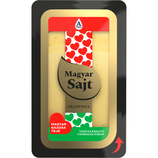 Magyar Trappista Sajt zsíros, félkemény, szeletelt trappista sajt 125 g