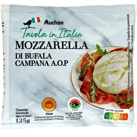 Auchan Collection Gourmet Mozzarella Di Bufala OEM sajt 125 g