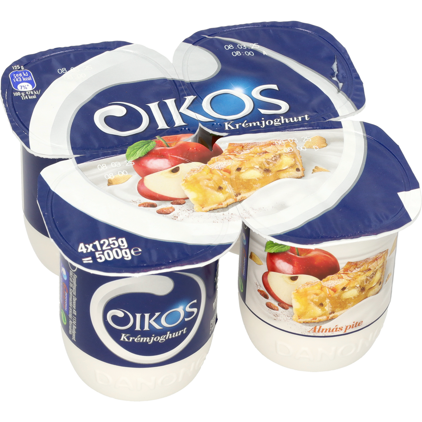 Danone Oikos Görög élőflórás almás pite ízű krémjoghurt 4 x 125 g