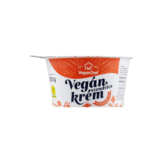 VeganChef vegán cheddar ízű szendvicskrém 150 g