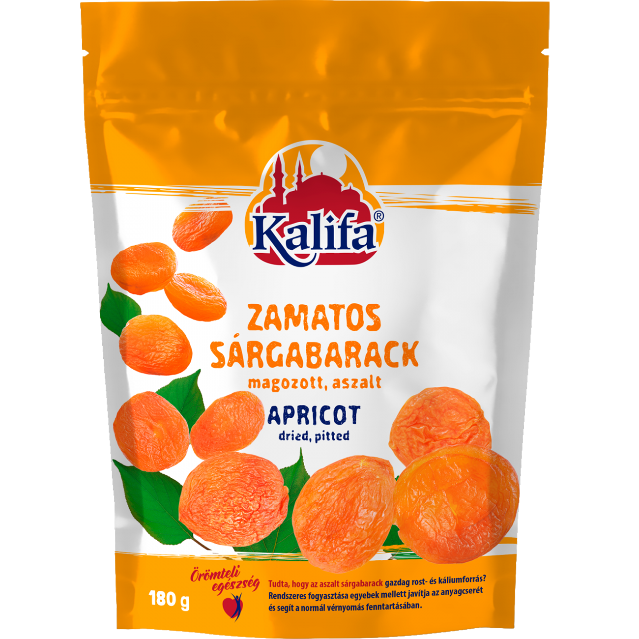 Kalifa magozott, aszalt zamatos sárgabarack 180 g