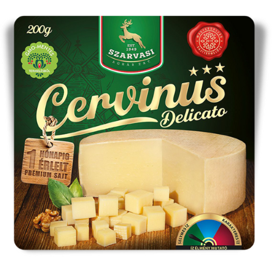 Szarvasi Cervinus Delicato kérgében érlelt kemény sajt 200 g