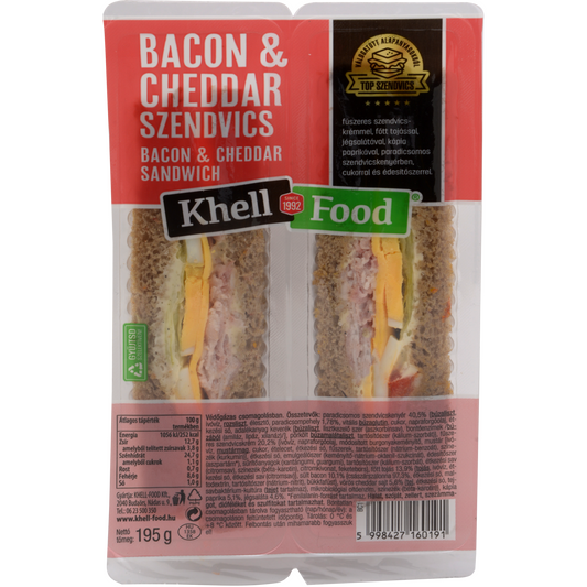 Bacon&Cheddar szendvics 195g