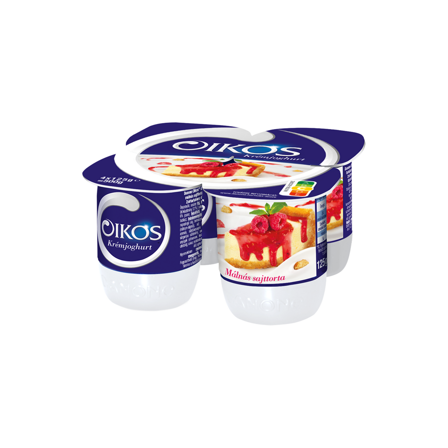 Danone Oikos málnás sajttorta ízű krémjoghurt 4 x 125 g