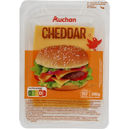 Auchan Kedvenc Cheddar sajt szeletek 200 g