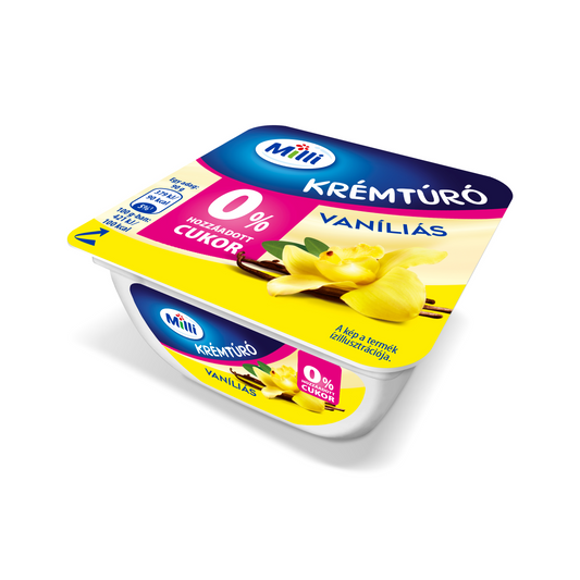 Milli vaníliás krémtúró hozzáadott cukor nélkül, édesítőszerekkel 90 g