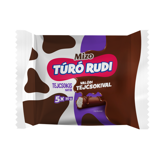 Mizo Túró Rudi natúr túródesszert tejcsokoládé bevonattal 5 x 30 g (150 g)