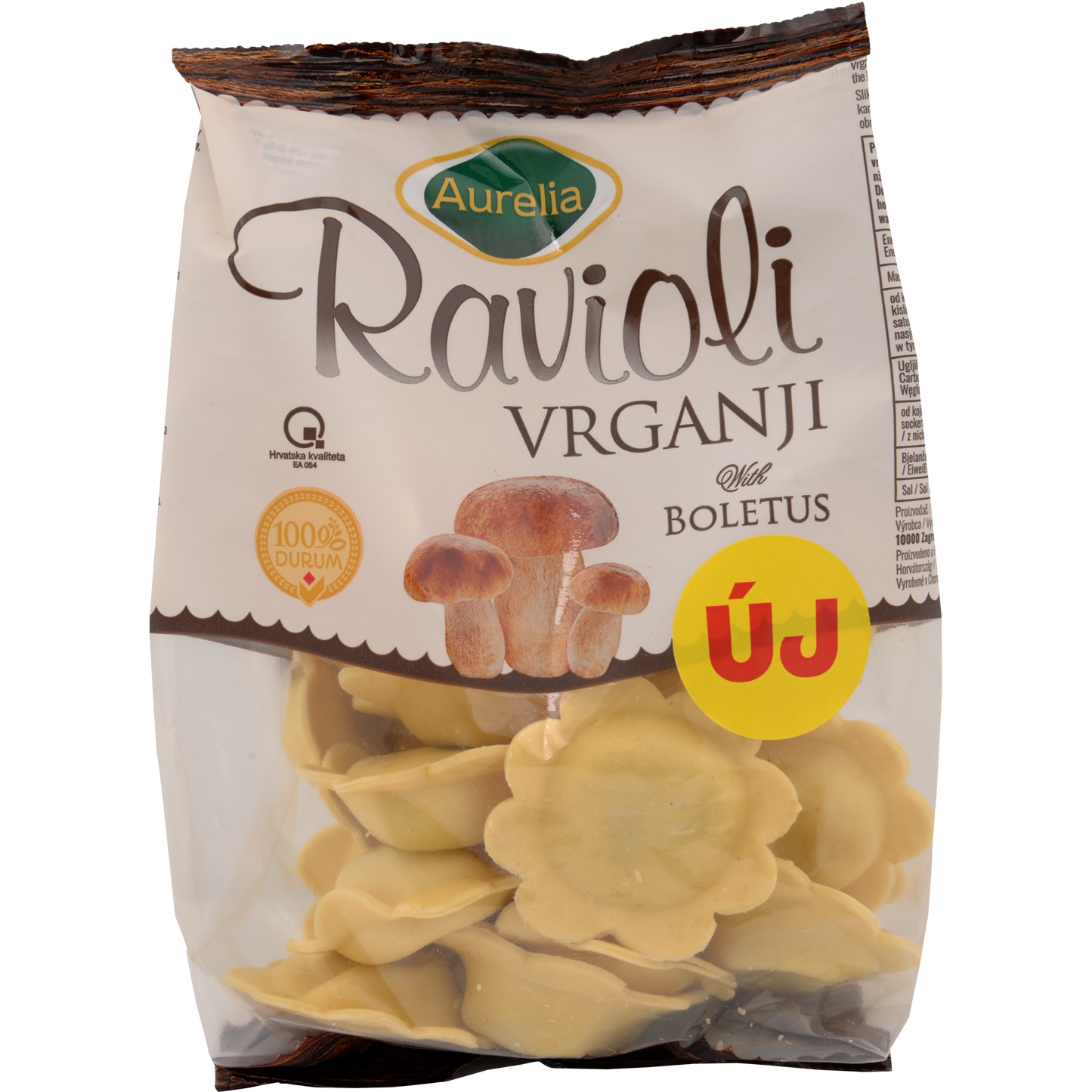 Aurelia durumbúzából készült friss tészta vargánya töltelékkel 250 g