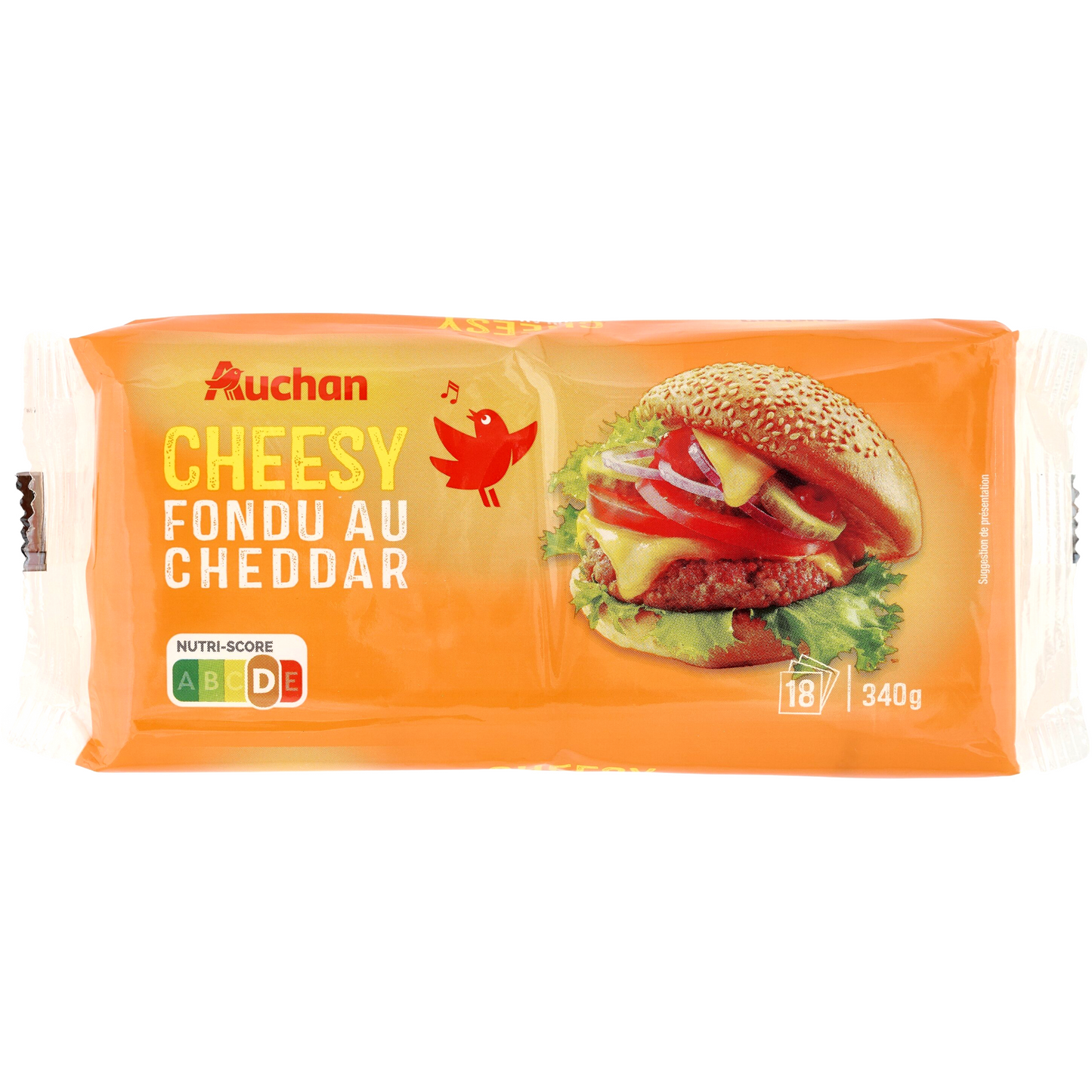 Auchan Nívó Cheeesy tejtermék Cheddar sajttal szeletelt 340 g