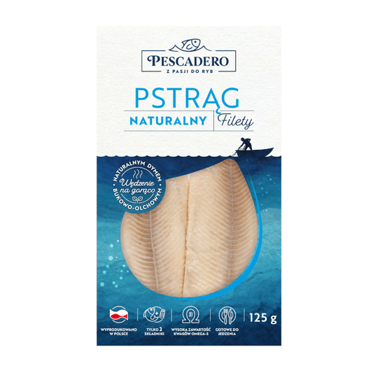 Pescadero melegen füstölt pisztráng filé bőr nélkül, natúr 125g