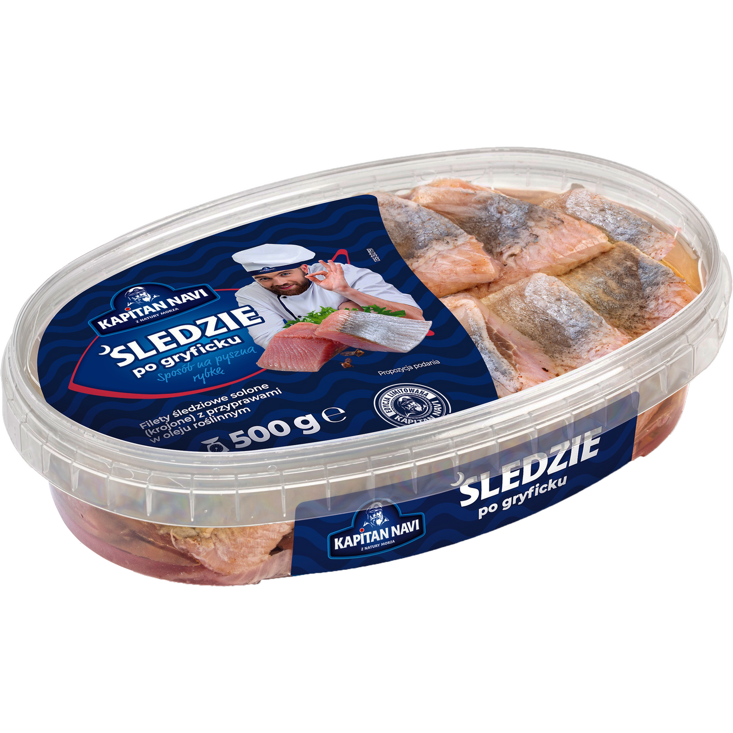 Kapitan Navi Heringfilé Gryficki módra 500g