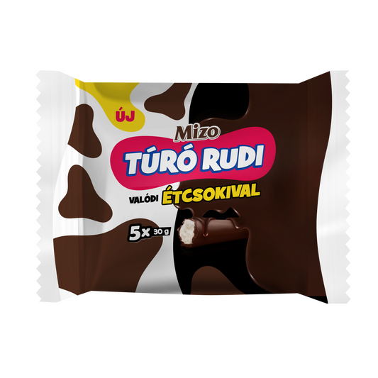 Mizo Túró Rudi natúr túródesszert étcsokoládé bevonattal 5 x 30 g (150 g)