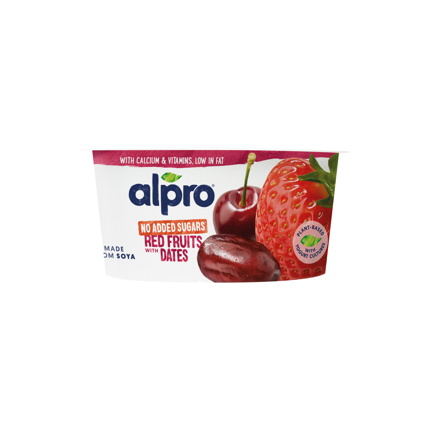 Alpro fermentált szójakészítmény eperrel, cseresznyével, datolyával 135 g