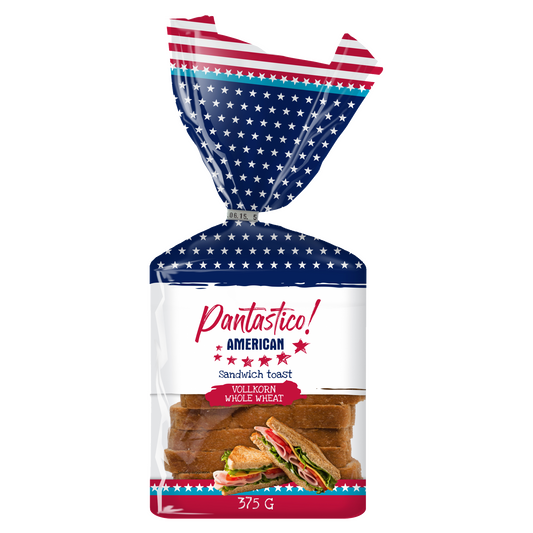 Pantastico amerikai toast szeletelt teljes kiőrlésű 375G