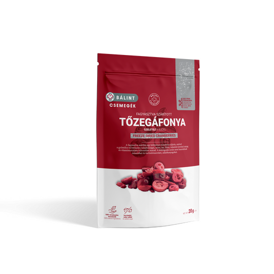 Fagyasztva szárított tőzegáfonya szeletelt 20 g