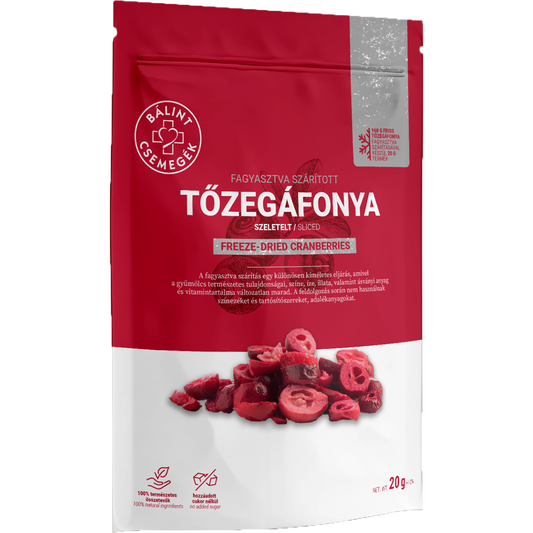 Fagyasztva szárított tőzegáfonya szeletelt 20 g