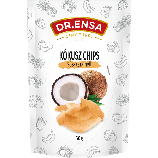 Karamellas kokusz chips 60g