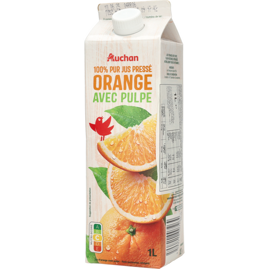 Auchan Kedvenc 100% Narancslé gyümölcspéppel 1 l