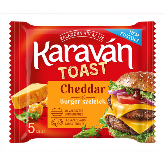 Karaván Toast cheddar ízű burger szeletek 100 g