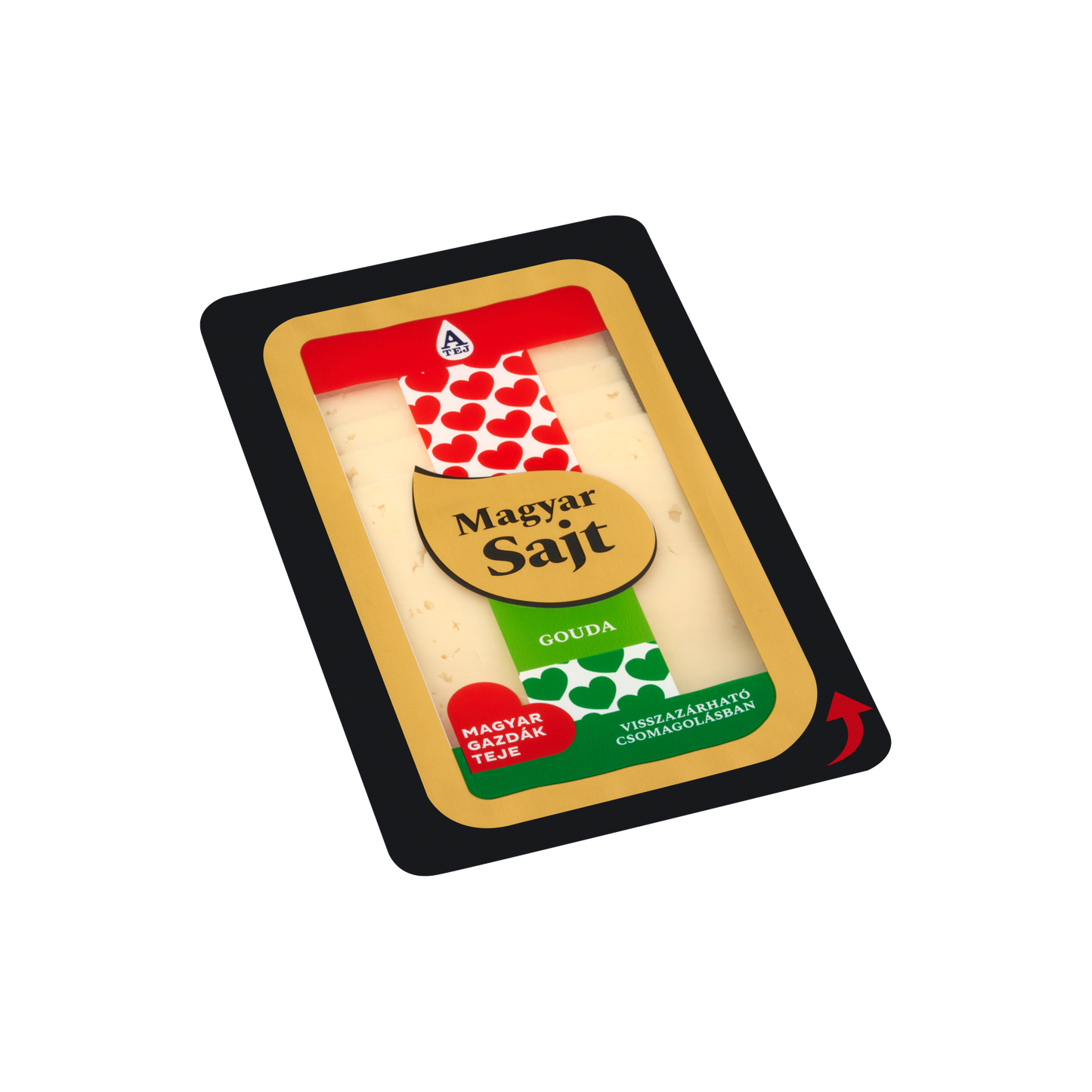 Magyar Sajt zsíros, félkemény, szeletelt gouda sajt 125 g
