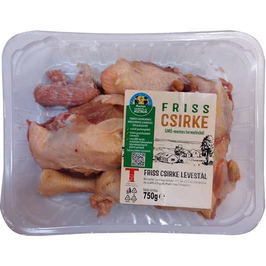 Gazdától az asztalig friss csirke levestál, GMO-mentes termelésből, védőgázas csomagolásban, 750 g