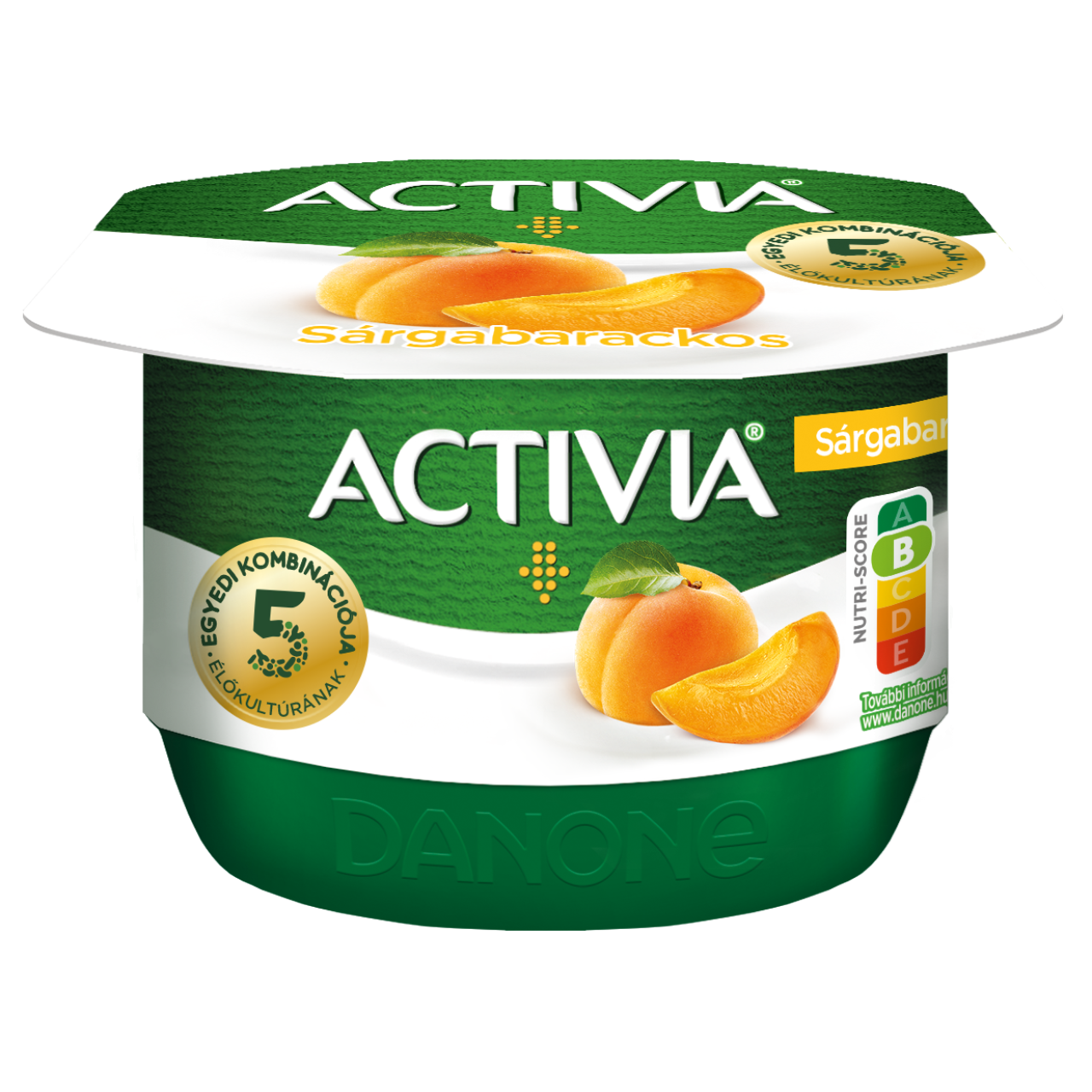 Danone Activia élőflórás sárgabarackos joghurt 125 g